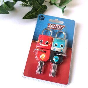 Brand NEW Superhero The Flash & Batman Travel Luggage Bag Key Locks
